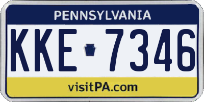 PA license plate KKE7346
