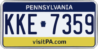 PA license plate KKE7359
