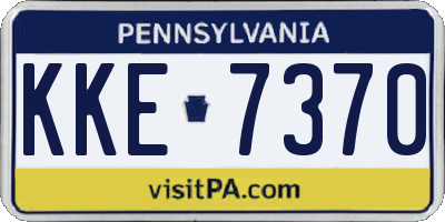 PA license plate KKE7370