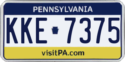 PA license plate KKE7375