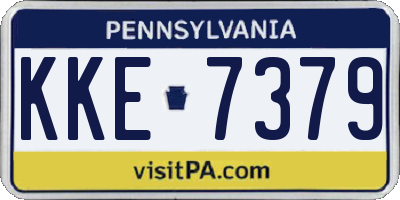 PA license plate KKE7379