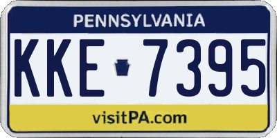 PA license plate KKE7395