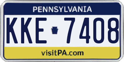 PA license plate KKE7408