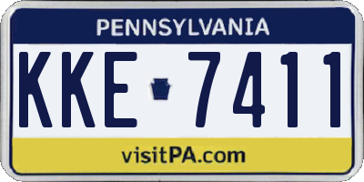PA license plate KKE7411