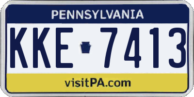 PA license plate KKE7413
