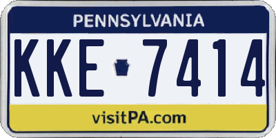 PA license plate KKE7414