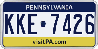 PA license plate KKE7426