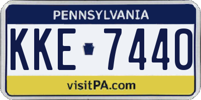 PA license plate KKE7440