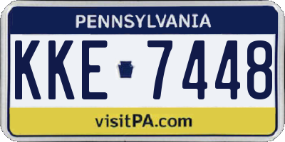PA license plate KKE7448