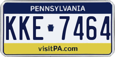 PA license plate KKE7464