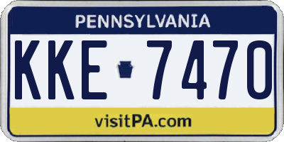PA license plate KKE7470