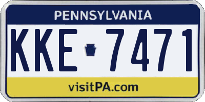 PA license plate KKE7471