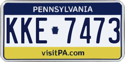 PA license plate KKE7473