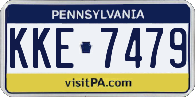 PA license plate KKE7479