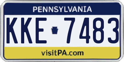 PA license plate KKE7483