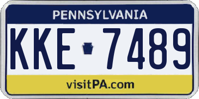 PA license plate KKE7489