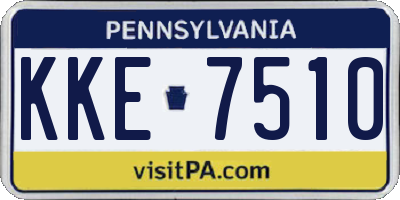 PA license plate KKE7510
