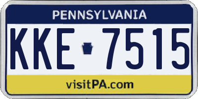 PA license plate KKE7515