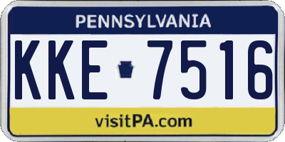 PA license plate KKE7516