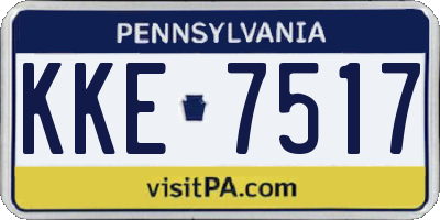 PA license plate KKE7517