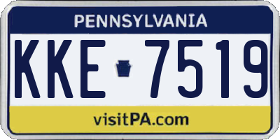 PA license plate KKE7519