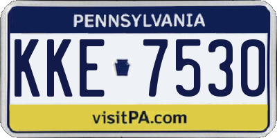 PA license plate KKE7530