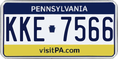 PA license plate KKE7566