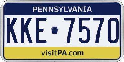 PA license plate KKE7570