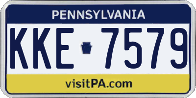 PA license plate KKE7579