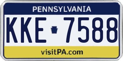PA license plate KKE7588