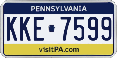 PA license plate KKE7599
