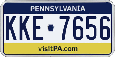 PA license plate KKE7656