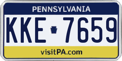 PA license plate KKE7659