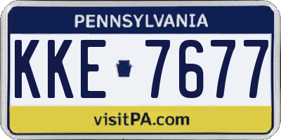 PA license plate KKE7677