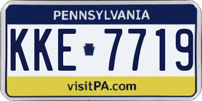 PA license plate KKE7719