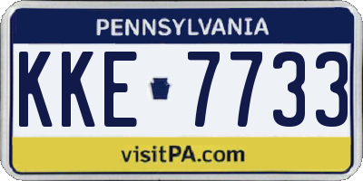 PA license plate KKE7733