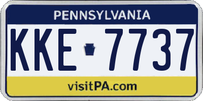 PA license plate KKE7737