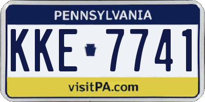 PA license plate KKE7741