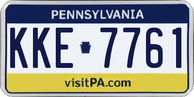 PA license plate KKE7761