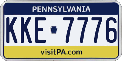 PA license plate KKE7776