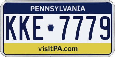 PA license plate KKE7779