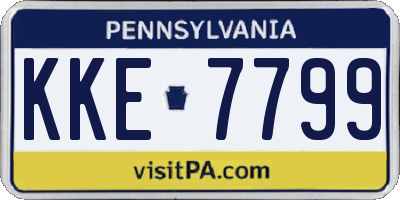PA license plate KKE7799