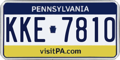 PA license plate KKE7810