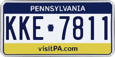 PA license plate KKE7811