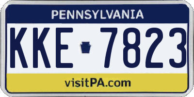 PA license plate KKE7823