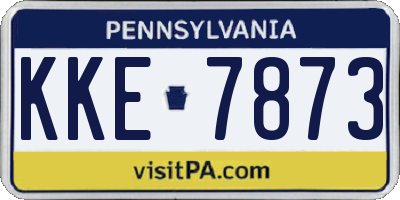 PA license plate KKE7873