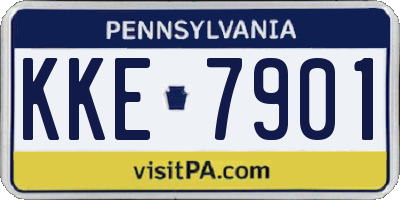 PA license plate KKE7901