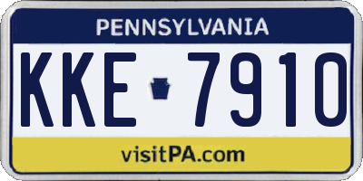 PA license plate KKE7910
