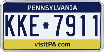 PA license plate KKE7911
