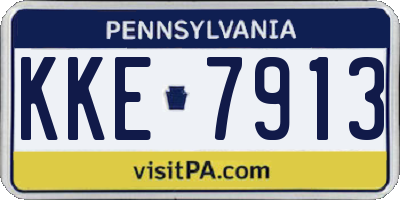PA license plate KKE7913